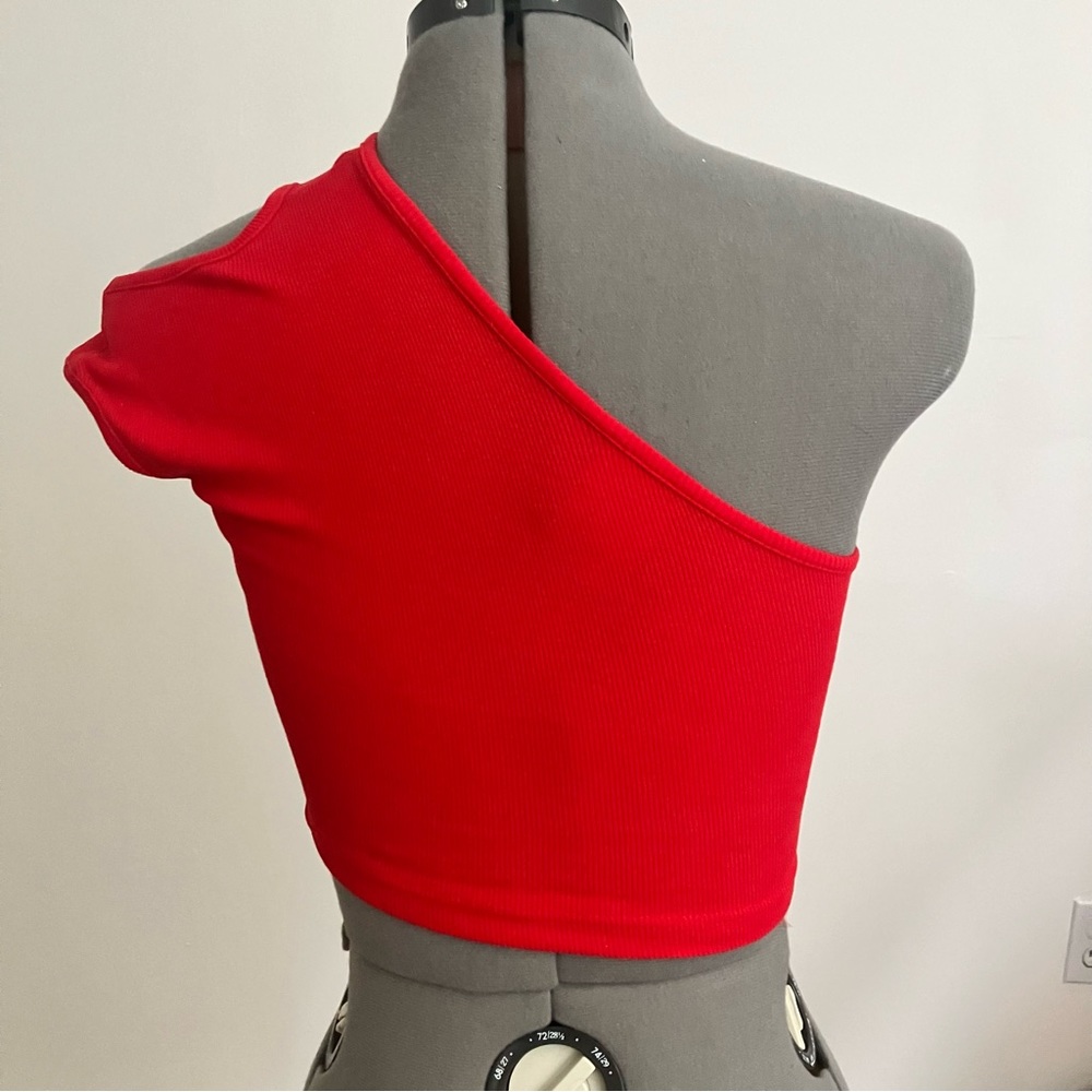 Telfar Rib Half Tank, Red, XS/S - Picture 2 of 8